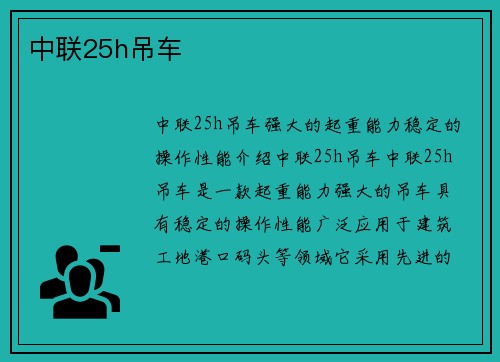 中联25h吊车